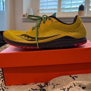 Yellow and Green Running Shoes